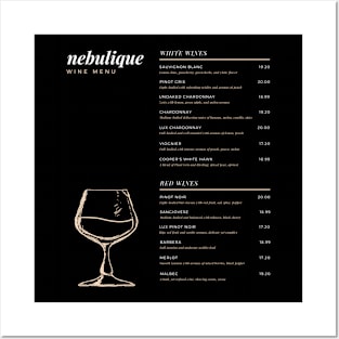 Wine Menu Posters and Art